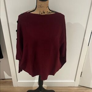 Faith & Zoe Burgundy boat neck Sweater